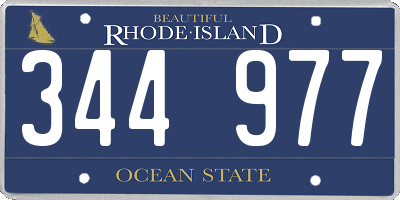 RI license plate 344977