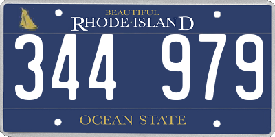 RI license plate 344979