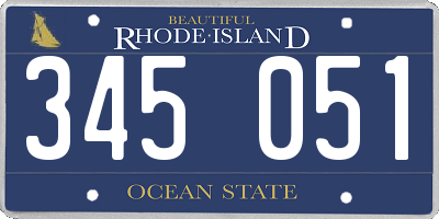 RI license plate 345051