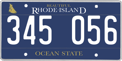 RI license plate 345056