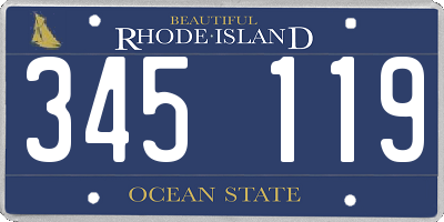 RI license plate 345119