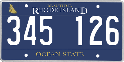 RI license plate 345126