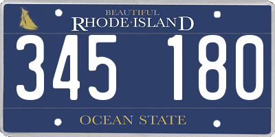 RI license plate 345180