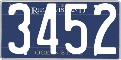 RI license plate 3452