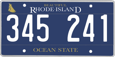 RI license plate 345241