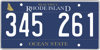 RI license plate 345261