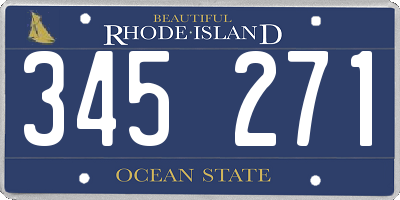 RI license plate 345271