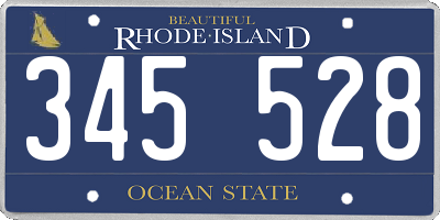 RI license plate 345528