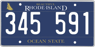 RI license plate 345591