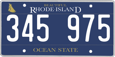RI license plate 345975