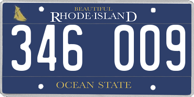 RI license plate 346009