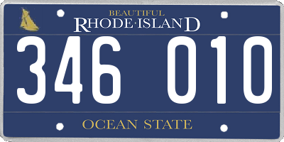 RI license plate 346010