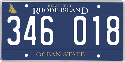 RI license plate 346018