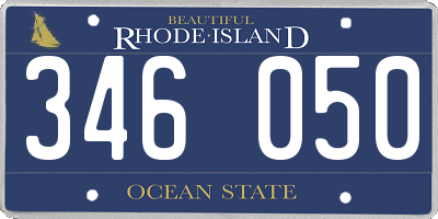 RI license plate 346050
