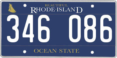 RI license plate 346086