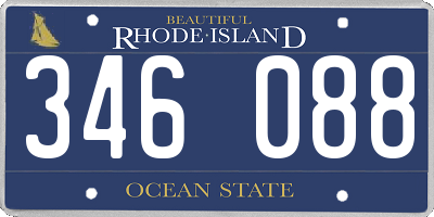 RI license plate 346088
