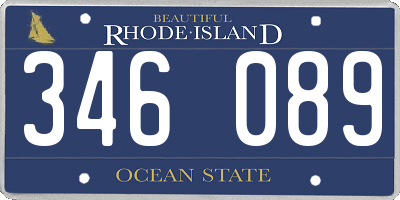 RI license plate 346089