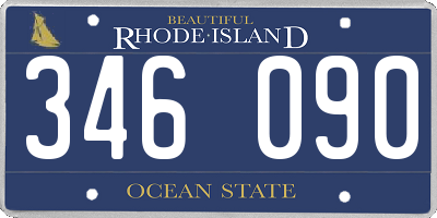 RI license plate 346090