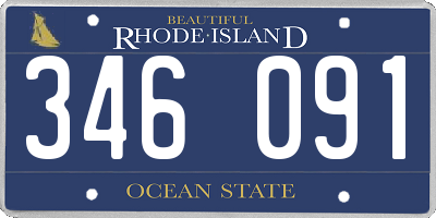 RI license plate 346091