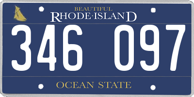 RI license plate 346097