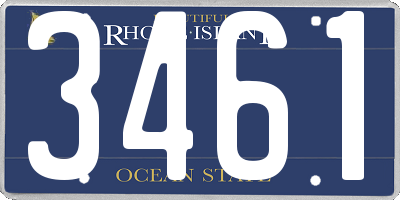 RI license plate 3461