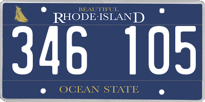 RI license plate 346105