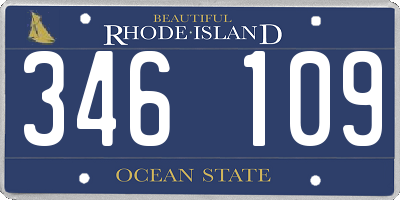 RI license plate 346109