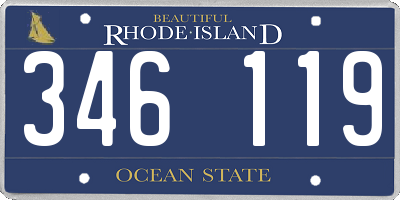 RI license plate 346119