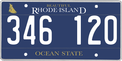RI license plate 346120