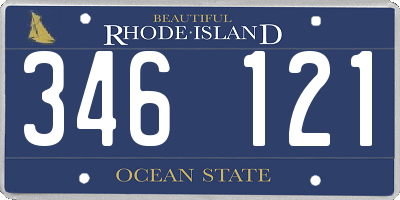 RI license plate 346121
