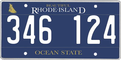 RI license plate 346124