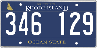 RI license plate 346129