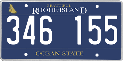 RI license plate 346155