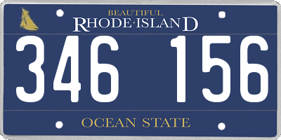 RI license plate 346156