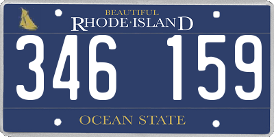 RI license plate 346159