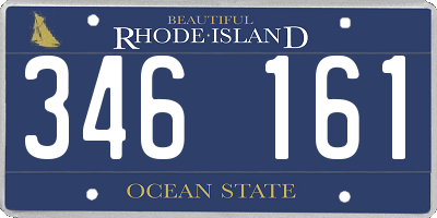 RI license plate 346161