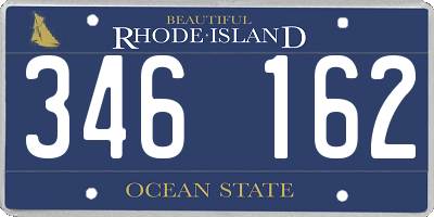 RI license plate 346162