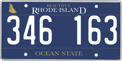 RI license plate 346163