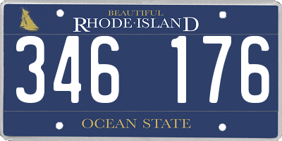 RI license plate 346176