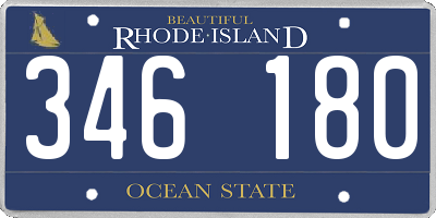 RI license plate 346180
