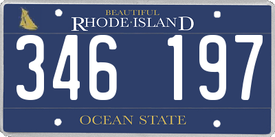 RI license plate 346197