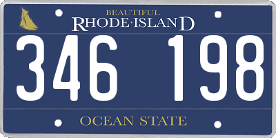 RI license plate 346198