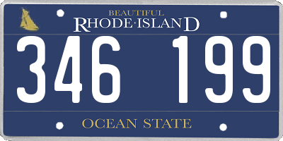 RI license plate 346199