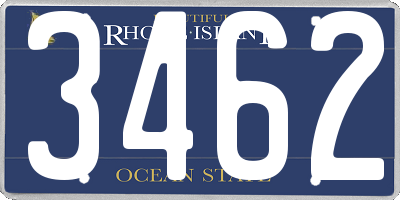 RI license plate 3462