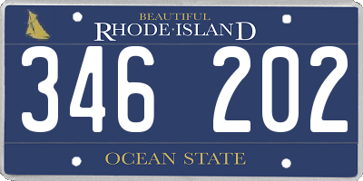 RI license plate 346202