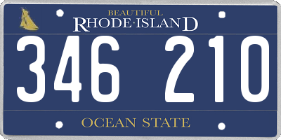 RI license plate 346210