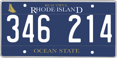 RI license plate 346214