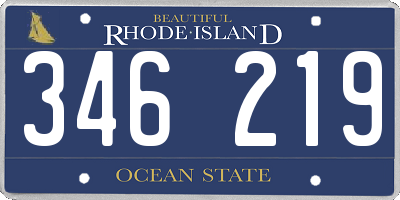 RI license plate 346219