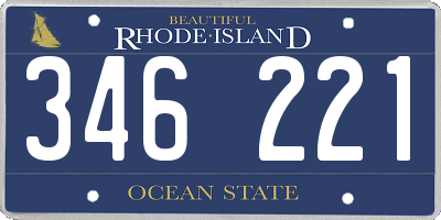 RI license plate 346221