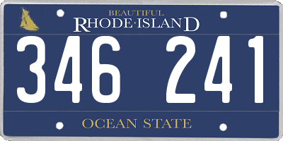 RI license plate 346241